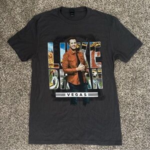 Luke Bryan Vegas Residency Concert Merch T-Shirt Small Black Graphic Tee Cotton